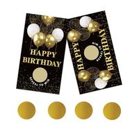PLIGREAT 120 Pack Happy Birthday Scratch Off Cards Stickers Gold Balloon Birthday Party Scratch Card DIY Your Own Scratch Off Tickets Scratch to Win Raffle Tickets for Birthday Holiday Party Supplies