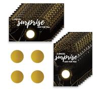 PLIGREAT 120 Pcs Black Gold Scratch Off Cards, Blank Gift Certificates Cards with Stickers Special Surprise Scratch Off Tickets DIY Coupon Card for Small Business Spa Beauty Makeup Hair Salon