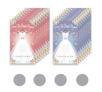 PLIGREAT 120 Pcs Bridal Shower Games Scratch Off Cards with Stickers Funny Find The Bridal Bouquet Activity Scratch Ticket Wedding Scratch Raffle Cards for Bridal Shower Party Celebration Supplies