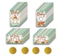 PLIGREAT 120 PCS Jungle Animals Scratch Off Cards with Stickers, Blank Gift Certificates Scratch Cards Scratch Off Tickets DIY Coupon Cards for Small Business Party Activity Supplies Bridal Shower