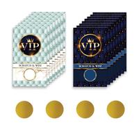 PLIGREAT 120 Pcs VIP Scratch Off Cards, Blank Gift Certificates Cards with Stickers Special Surprise Scratch Off Tickets DIY Coupon Card for Small Business Spa Beauty Makeup Hair Salon, 2 Styles