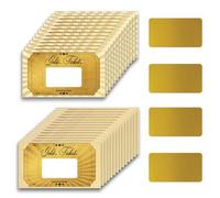 PLIGREAT 120 Pieces Gold Ticket Scratch Off Cards Stickers, Blank Gift Certificates Scratch Off Tickets DIY Coupon Cards for Small Business, Holiday, Bridal Shower Activity, Party Supply