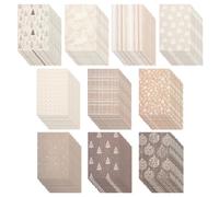 PLIGREAT 120 Sheets Vintage Textured Scrapbook Paper Assorted Set 12 Styles Handmade Craft Paper for DIY Art Projects Scrapbooking Card Journal Embellishments, 12*8cm
