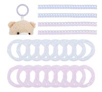 PLIGREAT 16 Pcs Key Ring Lock Guard, 1.6m Anti-Loss Coil for Keychain Spiral Cable Protector Plastic Data Cable Protection Rope Lines Cover for Phone USB Key Ring, 2 Colors