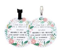 PLIGREAT 2 Pack No Touching Baby Sign Please Don't Touch Kiss Baby Reminder Hang Tags Sign for Preemies Newborn Baby Girl Boys Stroller Carriers Car Seat Stop Touching Baby Signage