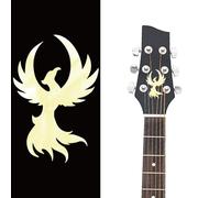 PLIGREAT 2 Pcs Guitar Head Stickers Guitar Guard Board Stickers DIY Guitar Decor Gifts Removable Phoenix Totem Decals for Acoustic Guitar Decorations Musical Guitar Bass Musical Guitar Body Stickers