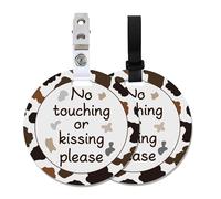 PLIGREAT 2 Sets Cute Cow Dot Pattern No Touch Baby Signs for Newborns, Boys & Girls, Preemies, Shower Gifts