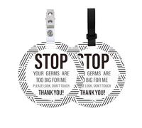 PLIGREAT 2 Sets Please Look Don't Touch Baby Sign for Newborn Baby Girls Boys Preemies Shower Gift Stop Touching Baby Reminder Signage for Baby Carrier Prams Carrycot Decor Stroller Hanging Sign Tag