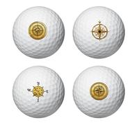 PLIGREAT 2 Sheets Compass Stickers for Golf Ball Marker Gold Compass Golfs Ball Stickers for Identify Golfer Balls 32 Pcs Customise Markers Golfer Gift Golfing Accessories