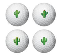 PLIGREAT 2 Sheets Golf Ball Marker Stickers 32 Pcs Green Cactus Golf Ball Marking Decals for Identify Golfer Balls Waterproof Markers Golfer Gift Golfing Accessories