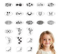 PLIGREAT 24 Pcs Animal Pattern Face Paint Stencils Plant Floral Face Body Painting Stencil Tattoo Painting Templates DIY Face Painting Art Stencil for Party Holiday Painting Makeup Temporary Tattoos