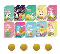 PLIGREAT 240 Pcs Easter Scratch Off Cards, Cartoon Eggs Blank Card with 240 Scratch Stickers 10 Styles Make Your Own Scratch Gift Certificates for Happy Easter Small Business Party Favor Prize