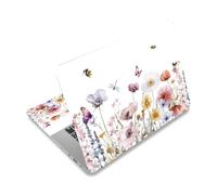 PLIGREAT 3 Pcs Laptop Skin Stickers Vinyl Decals for PC Notebook Laptops Keyboard Cover Laptop Case Protector Film Decorative Laptop Sticker Waterproof Removable Flowers Butterflies Bees Laptop Decals