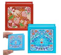 PLIGREAT 3 Pcs Mini Watercolor Sketchbook, 5x5cm 240g Portable Square Colorful Small Art Sketch Book Textured Travel Drawing Papers for DIY Drawing Sketching