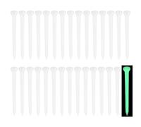 PLIGREAT 30 Pcs Glow-in-The-Dark Golf Tees, 83mm Plastic Golf Tees Reusable Accessories for Par Threes Hybrids and Driving Range Gift for Brother Father Husband Golfing Lovers