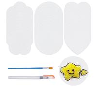 PLIGREAT 30 Pcs Magic Foam Texture Paper 3D Drawing Magic Canvas Sponge with Water Brush Creative Magic Foam Drawing Paper for Acrylics Painting (3 Shapes)