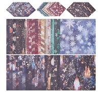 PLIGREAT 36 Sheets Christmas Scrapbook Paper, 15x15cm Bling Single-Sided Decorative Craft Paper Jingle Candle Pattern Papers for DIY Card Making Junk Journal Scrapbooking Supplies