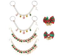 PLIGREAT 6 Pcs Bling Rhinestones Shoe Chains, Christmas DIY Shoe Decoration Charm for Women Jewelry Shoe Accessories, 3 Styles