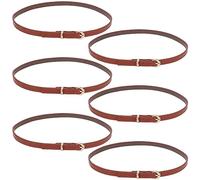 PLIGREAT 6 Pcs Cowboy Leather Hat Bands Adjustable Men Women Western Hat Bands for Cowboy Hat Straw Sun Hat Fedora Panama Hat Belts Vintage Brown Hat Decoraion