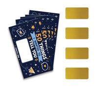 PLIGREAT 60 Pack Scratch Off Cards, 50 Things I Wanted to Tell You DIY Scratch Cards Blank Gift Certificates Write Your Own Gift Reveal Cards for Couples Surprise Reveal Party Wedding Raffle Gift