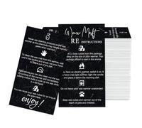 PLIGREAT 60 Pcs Wax Melting Furnace Care Instruction Cards Wax Warmer User Guide Card for Small Business Handmade Candles Store Supplies Wax Melter Accessories Gift Box Package Insert Cards