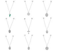 PLIGREAT 9 Pcs Religious Chain Hat Pins, Stainless Steel Vintage Prayer Chaplet Broches Metal Cross Pendant Brooch Pin for Women Man Baseball Caps Hats Decoration
