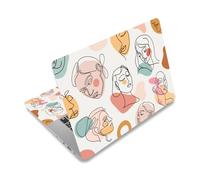 PLIGREAT Boho Laptop Decal Sticker Skin Cover, Human Faces Laptop Stickers Skins Decals Fits 12" 13" 13.3" 14" 15" Laptops Universal Removable Vinyl Notebook Art Protector Netbook PC Cover Decal