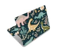 PLIGREAT Cartoon Dinosaur Laptop Skin Stickers, Reusable Netbook Skin Sticker Vinyl Decals for PC Notebook Laptops Keyboard Cover Universal 12" 13" 13.3" 14" 15" Waterproof Laptop Case Protector Film