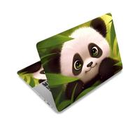 PLIGREAT Cute Panda Laptop Decal Sticker Skin Cover, Cartoon Laptop Stickers Skins Decal Fits 12" 13" 13.3" 14" 15" Laptops Universal Removable Vinyl Notebook Art Protector Netbook PC Cover Decal
