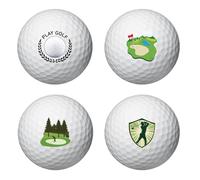 PLIGREAT Golf Elements Golf Ball Markers, Colorful Marking Stickers 2 Sheets Cartoon Style Golf Ball Customise Markers Golfer Gift Golfing Accessories