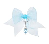 PLIGREAT Something Blue Bridal Bouquet Charm Blue Pearl Pendent Memorial Bouquet Charm Pin for Wedding Groom Bride Keepsake Gift, Bridal Shower Gift from Mom Sister