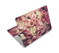 PLIGREAT Vintage Rose Pattern Laptop Skin Sticker Decals Fits 12" 13" 13.3" 14" 15 inch Laptop Universal Removable Waterproof Notebook Art Sticker Protector Netbook PC Cover Decals