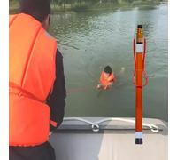 PLIKMN Lifesaving Pole High Visibility Professional Rescue Life Pole, Pool Lifeguard Pole with Night Luminous & Reflective Design, Telescopic Rescue Bar for Beaches Yachts (Size : H 650cm)
