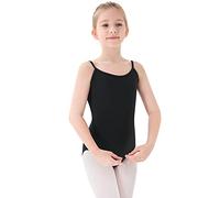 PLIKSUVER Ballet Leotards for Girls Gymnastics Dance Leotards with Adjustable Straps Nude Camisole Leotard Seamless Undergarment Dancewear for Women Girls Kids Toddlers (balck, 110（Height:100-110cm）)