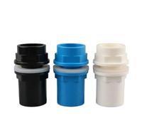 PLiLiEI PVC Pipe Connectors for Aquarium and Garden Use - 20mm to 50mm, Impact Resistant, Easy to Use, 1pc(Blue,25mm)