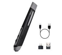Plima Patent, Intuitive Pen-tip Press-Down Function Equivalent to The Left Mouse Button,Pocket Ergonomic Dual Mode 2.4+BT Pen Mouse 2.0 Vertical Mice, Support Windows, Android,Linux, Mac OS (Grey)