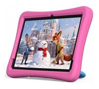 plimpton Kids Tablet 10 Inch - Upgraded Android 15 Tablet for Kids with Case Included, Octa-Core, Google Kids Space, Parental Control, 4GB+64GB, WiFi, BT5.3, YouTube, Great Gift for Toddler (Pink)