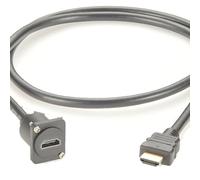 Plinkwirekb D Type HD-MI XLR Panel Mount Extension Cable HD-MI 1.4 Male to Female Cable Chassis Socket for HDTV Projectors Monitor (0.9m)