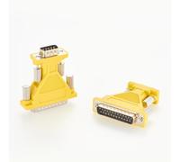 Plinkwirekb DB25 Male to DB9 Male Adapter D-Sub RS-232 Serial | Gender Adapter for Industrial PCs, PLCs, Test Systems, Patch Panels, Communication Devices, and Legacy Applications