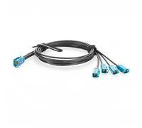 Plinkwirekb Original Rosenberger Antenna Connector Mini FAKRA Extension Cable 4-In-1 AMS11D-1M4Z5-Z to 59Z113-000-Z FAKRA Adapter Male to Female Automotive GPS RF Coaxial Cable Dacar 302-4 (0.5m)