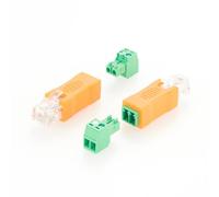 Plinkwirekb RJ12 6P6C to RS485 Adapter, Screw Terminal Block Converter for Modbus RTU, PLC Controllers, Sensors and Industrial Communication Connections 10pac