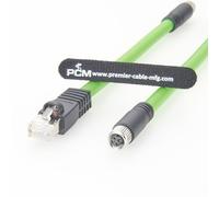 Plinkwirekb RJ45 Male to M8 D-Code Female Adapter Cable - Profinet Compatible, Industrial Ethernet for Automation(3M)