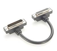 Plinkwirekb UP Down Angled Low Profile DB25 Male to Female Extension Cable Right Angled Slim DB25Pin Gender Changer Connector Printer Cable
