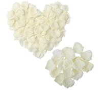 Plipdhy 2000 Pcs Beige Rose Petals,Artificial Rose Flowers,No-Taste Emulation Silk Rose Petals for Bedroom Romantic Scenes Wedding Anniversary,Confession Decoration,Birthday