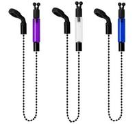 Plipdhy 3 Pcs Fishing Bobbins,Bite Indicators for Carp Fishing,Bite Alarms Illuminated Indicators,Swingers Tackle Accessories for Night Fishing