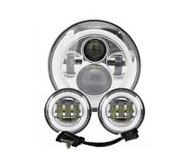 PLIQVBN Front Headlight Motorcycle Light 7 Inch Motor LED Headlight with 4.5 Fog Lamps For Davidson For Electra Glide For Softail For Fat Boy