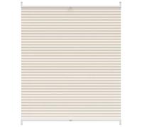 vidaXL Plisse Blind in White - 110x150cm - Pleated Crepe Fabric Window Covering - Versatile for Home and Office Blinds, No Drill Required