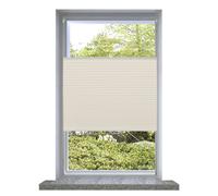 vidaXL Plisse Blind 70x125cm Cream Pleated Window Curtain Shade Sunscreen