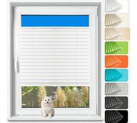 Plisse Conservatory Blinds Stick on Blinds 120 x 100 cm Blackout - No Screws Easy to Install Pleated Window Shades Instant Self Adhesive for Windows Doors, White