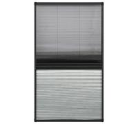 Plisse Insect Screen for Windows Aluminium Anthracite/White Multi Sizes vidaXL